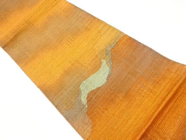 紙布変わり織抽象模様織出し袋帯